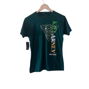 NWT Quills Green Killarney Ireland Short Sleeve Tee Size 12-14